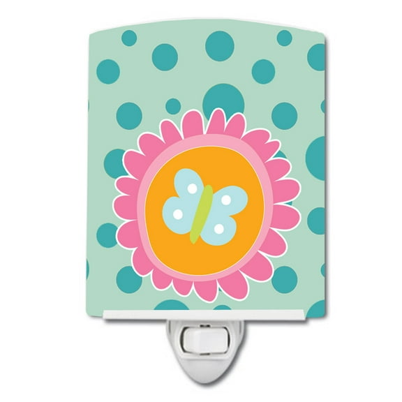 Butterfly in Polkadots Ceramic Night Light