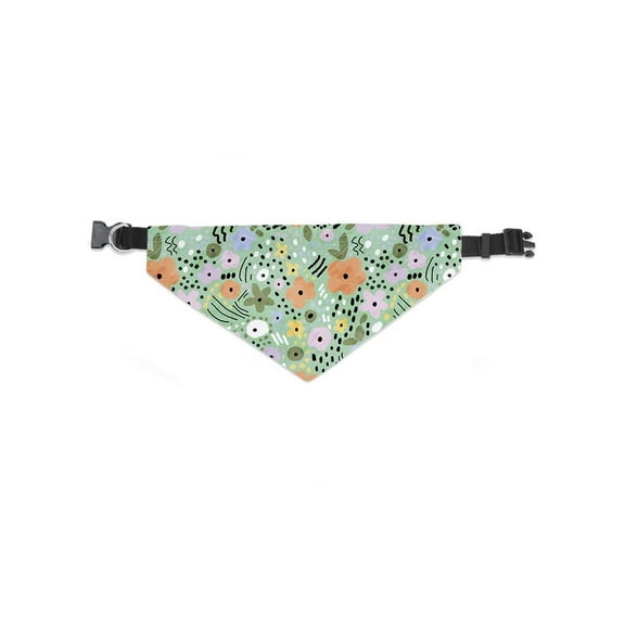 Crayon Mint Flower Pattern Bandana -Image by Shutterstock, x-Large