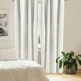 thumbnail image 2 of Ambesonne Geometric Window Curtains, Abstract Diamond Shape, Each 28" W x 63" L, Pale Sepia White, 2 of 4