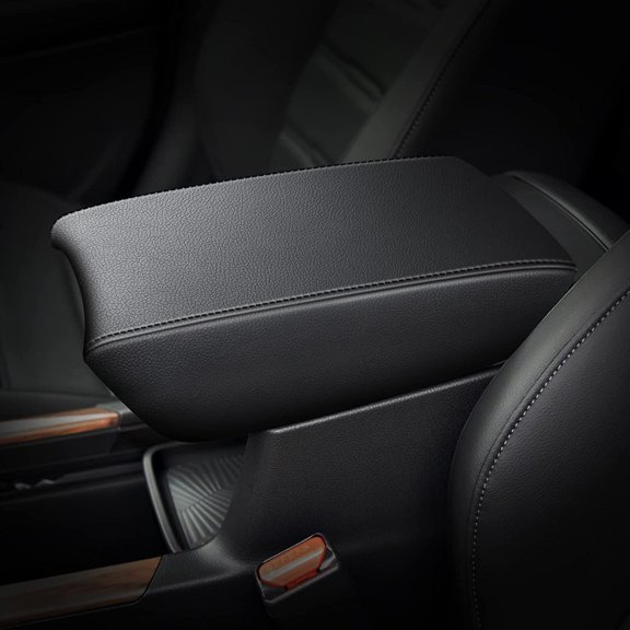 Automotive Center Console Cover for CRV Faux Leather Car Armrest Cover Seat Box Protector Custom Fit Compatible for 2017-2022 CRV Black