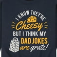 thumbnail image 3 of Instant Message - Cheesy Dad Jokes Grate  - Men's Crew Neck Fleece Pullover, 3 of 6