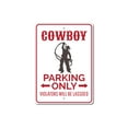 thumbnail image 2 of Cowboy Parking Only Novelty Decor, Metal Wall Sign - 10x14 Inches, 2 of 4