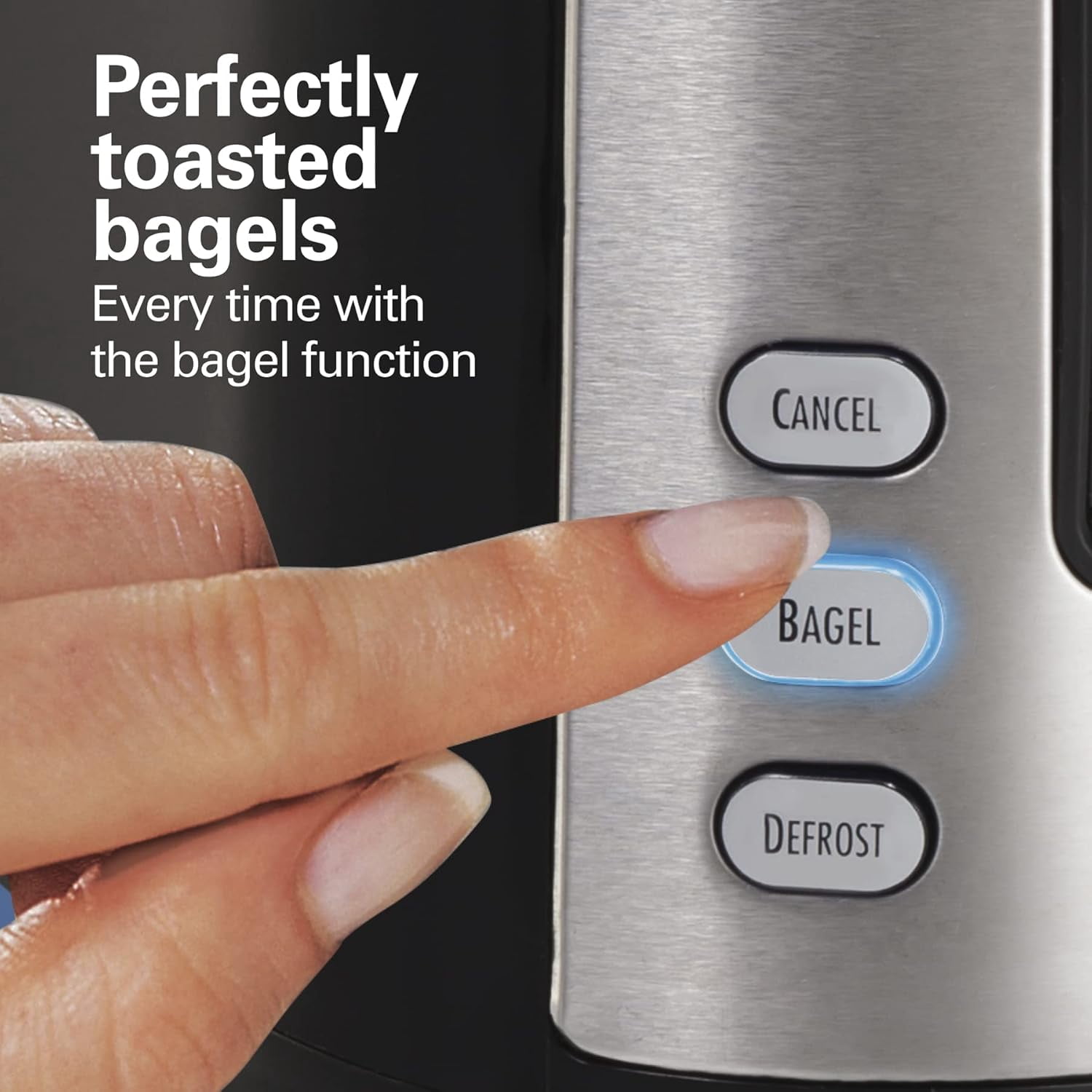 2-slice extra-wide slot toaster with bagel and defrost settings, toast tone selector, enhanced toasting, auto shutoff,