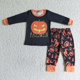 thumbnail image 1 of Ropa de dormir de Halloween para niños, conjunto de pantalones de fantasma de calabaza para niños, pijamas para niños, ropa para bebés, ropa para niños, venta al por mayor, 1 of 2