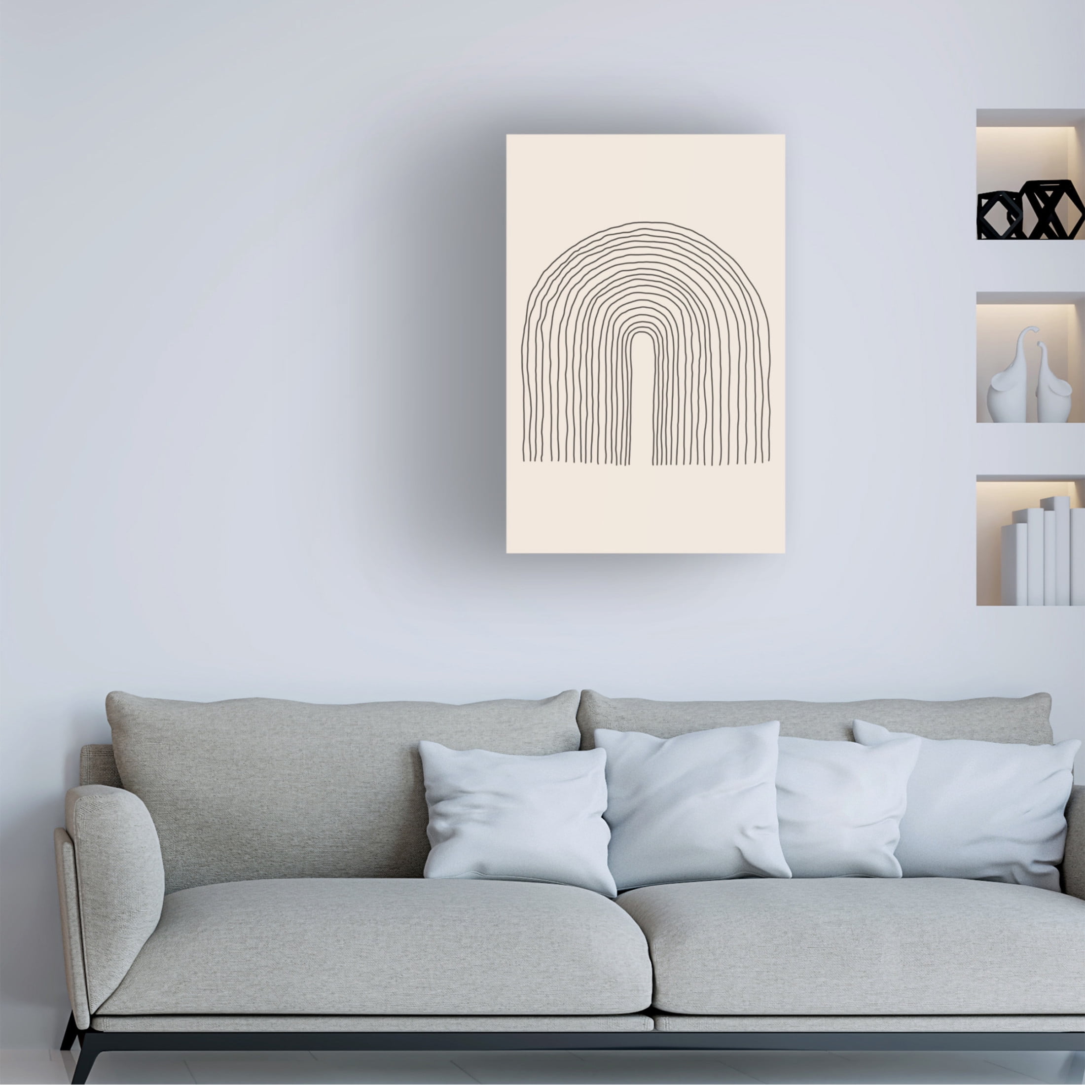 Trademark Fine Art jay stanley  Minimalism Set 3 Canvas Wall Art