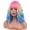 Rainbow, variant on RightOn 14 Inches Rainbow Wig With Flat Bangs Short Curly Wig for Women Daily Use