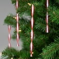 thumbnail image 3 of Northlight 6ct Red and White Candy Swirl Christmas Ornaments 8", 3 of 7