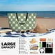 thumbnail image 5 of Easygdp Daisy Plaid Green Bolsa de Viaje de Playa de Gran Capacidad, Bolsa Tote Perfecta para la Playa, Escapadas de Fin de Semana y Viajes, 5 of 7