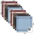 thumbnail image 2 of 12pcs Classic Plaid Handkerchiefs for Men, EEEkit Soft Polyester Cotton Hankies, 14''x14'' Square Pocket, 2 of 6