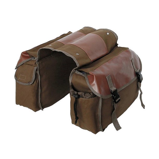 40L Bicycle Rear Rack Pannier Bike Rear Carrier Saddle Bag with Rain Cover Rear Seat Khaki