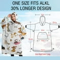 thumbnail image 4 of Oversized Wearable Blanket Hoodie,Cartoon Dachshund Sherpa Blanket Hoodie with Super Pockets,Super Warm Fuzzy Pullover for Women & Men, 4 of 6