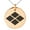 Rose, variant on Stainless Steel Takeda Samurai Crest Engraved Small Medallion Circle Charm Pendant Necklace