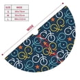 thumbnail image 3 of Lsque Bicycle Colorful Print Christmas Tree Skirt, Tree Skirt with Ties or Velcro, Perfect for Holiday Decorations, Halloween, and New Year-48", 3 of 7