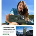 thumbnail image 6 of Strong Magnetic for iPhone 13 Pro Max Case [Compatible with Magsafe][Military Grade Drop Protection] Protective Shockproof Translucent Matte Slim Phone Case for iPhone 13 Pro Max, Army Green, 6 of 6