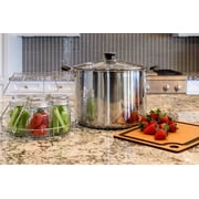 Barton 20-Quart Stainless Steel Canning Pot Set with Rack, Electric and Induction Compatible