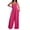 Hot Pink, variant on Aayomet Womens Jumpsuits Dressy Women Summer Backless Suspender Jumpsuit Wide Leg Pants Casual Loose Elegant Jumpsuit,Black XL