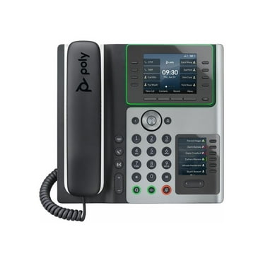 Poly E450 IP Phone - Corded - Corded - Desktop - Black - VoIP - 2 x Network (RJ-45) - PoE Ports
