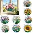 thumbnail image 4 of Purple Tulip Acrylic Puzzle Suncatcher Window Hanging Decor, Colorful Stained Glass Flower Style Light Catcher Ornament for Home Garden Gift, 7.4 Inches, 4 of 6