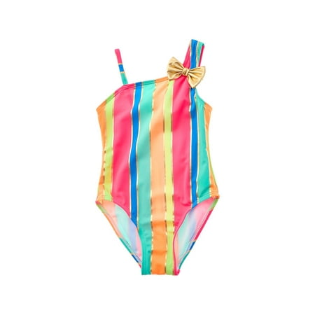 Flapdoodles girls Multi Stripe One-Piece, 2T
