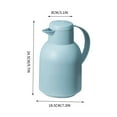 thumbnail image 3 of Insulated Glass Carafe | 1L Large Capacity Thermal Pitcher | Double-Wall Vacuum Insulation | Hot Water Dispenser for Coffee Tea Milk | Office Home Travel Use, 3 of 7