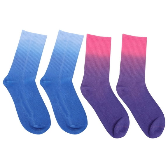 MUSEYA 2 Pairs Mens Cotton Socks Easy to Clean Breathable Mid-Calf Socks for Winter