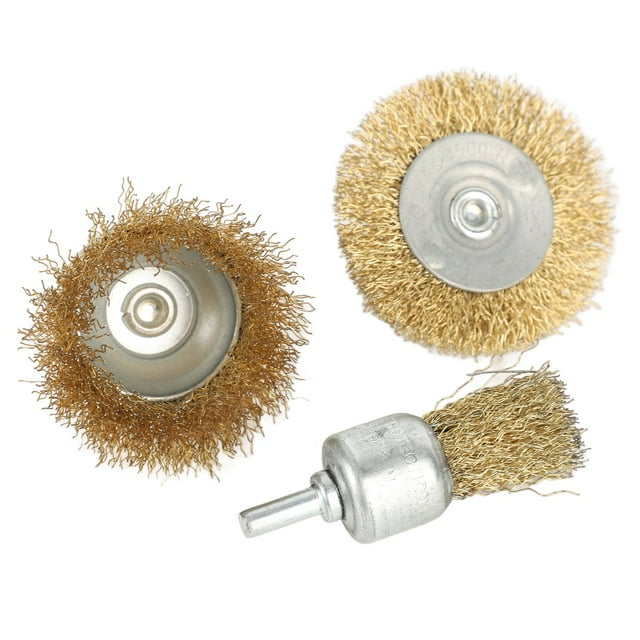 Cepillo de pluma de alambre, 3 piezas Cepillo de alambre de taladro eléctrico Cepillo de alambre de amoladora RPM Cepillo de pluma de alambre elaborado por expertos