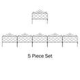 thumbnail image 7 of Pure Garden 5-Pack Decorative Metal Garden Fence with Azalea Design, Black, 7 of 7