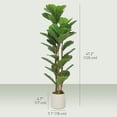 thumbnail image 3 of HOMCOM Faux Fiddle Leaf Fig Tree Set of 2, 4FT Fake Tree for Indoor Decor, 3 of 10