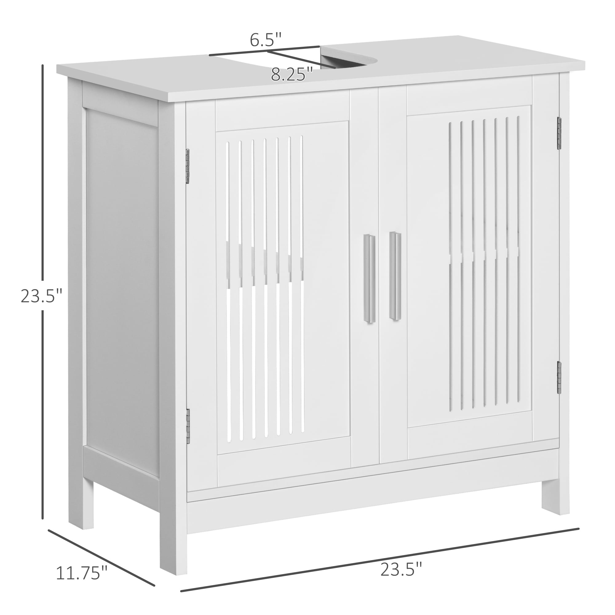 kleankin Freestanding Bathroom Sink Cabinet, Bamboo Under Sink Cabinet –  ShopEZ USA