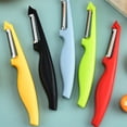 thumbnail image 6 of Easy Grip Kitchen Peeler for Fruits and Vegetables - Long Handle Carrot Potato Swivel Peeler, 6 of 10
