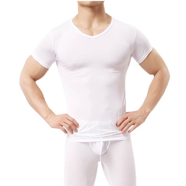 Conjuntos de ropa interior térmica para hombre, jersey liso informal de cuello redondo, alta elasticidad, ropa interior térmica cálida, traje de nailon para hombre