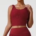 thumbnail image 5 of Felirenzacia Womens Lace Embroided Square Neckline Cropped Tank Top with Wide Strap, Athletic Short Sleeveless Yoga Top for Gym,Red,S, 5 of 6