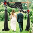 thumbnail image 4 of OIUR Wedding Arch Drape Chiffon Curtain Drapery Solid Color Tulle Drapery Draping Decoration for Weddings Ceremony Reception Banquets, 4 of 7