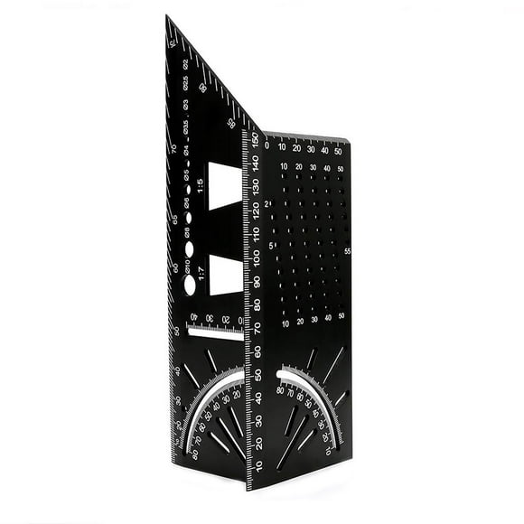 Binwennn Angle Clamps 30 4x4 Post to Beam Connector U Post 5 Feet Woodworking Square Size Measure Ruler 3D Angle Measuring Tool 45/90 Carpenter's Layout Ruler Gauge Woodworking Accessories For Men Dad