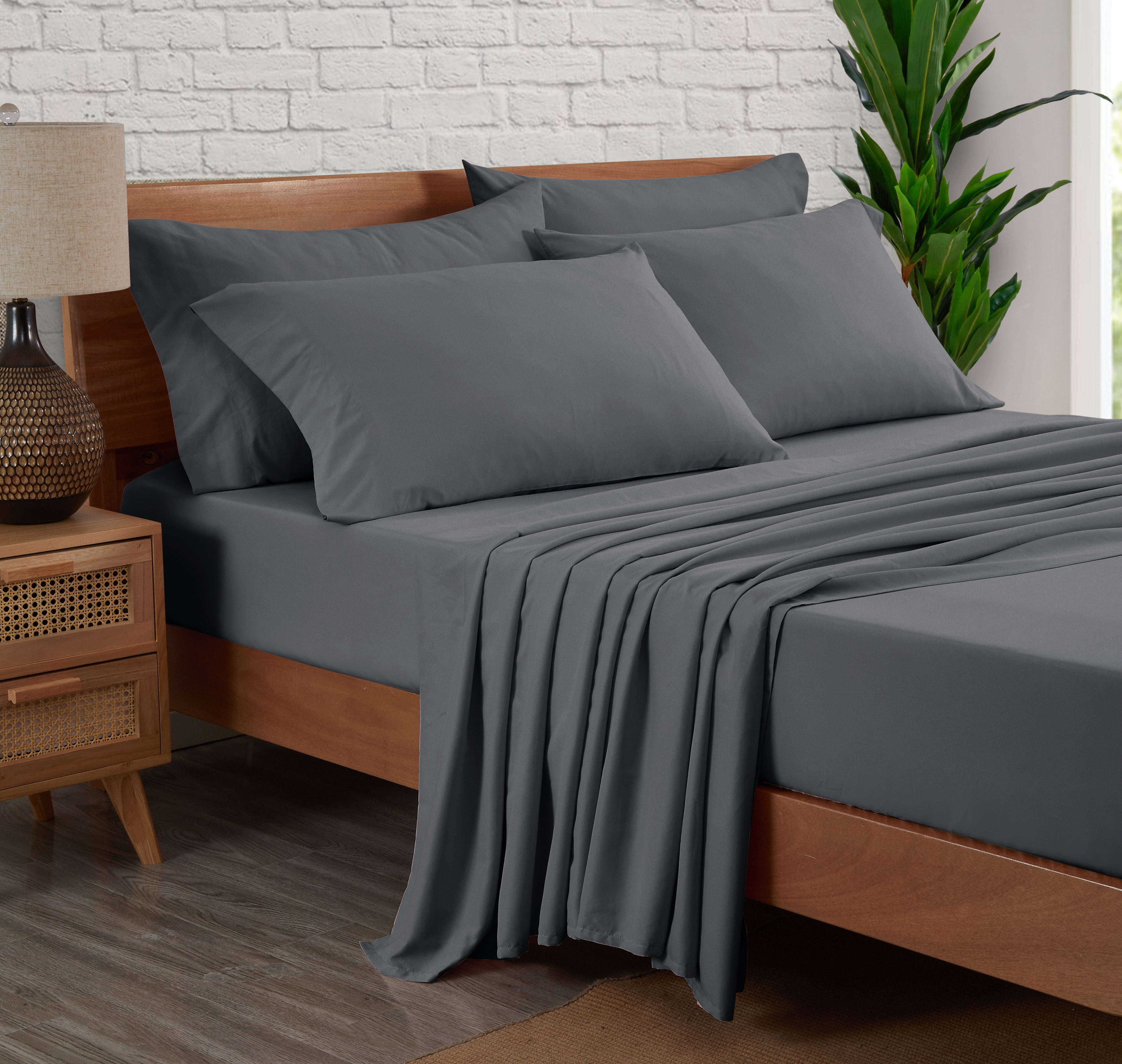 SoftStretch Bed Sheets - QUEEN Size - Gray