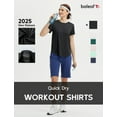 thumbnail image 5 of BALEAF Women's Short Sleeve Workout Shirts Athletic Running Yoga Tops with Curved Hem Quick Dry Sun T-Shirt UPF 50+ Black XXL, 5 of 6