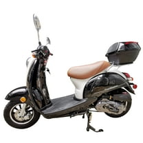 TrailMaster Milano 50N Gas Powered Scooter, 49cc 4-Stroke Engine, Electric/Kick Start, Max Speed 30 MPH, (Black)