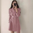 thumbnail image 5 of Internet Celebrity Small Suit Mid-length Chic Retro Belt Korean Style 2024 Casual Elegant Instagram Style Suit Jacket for Women R, 5 of 5