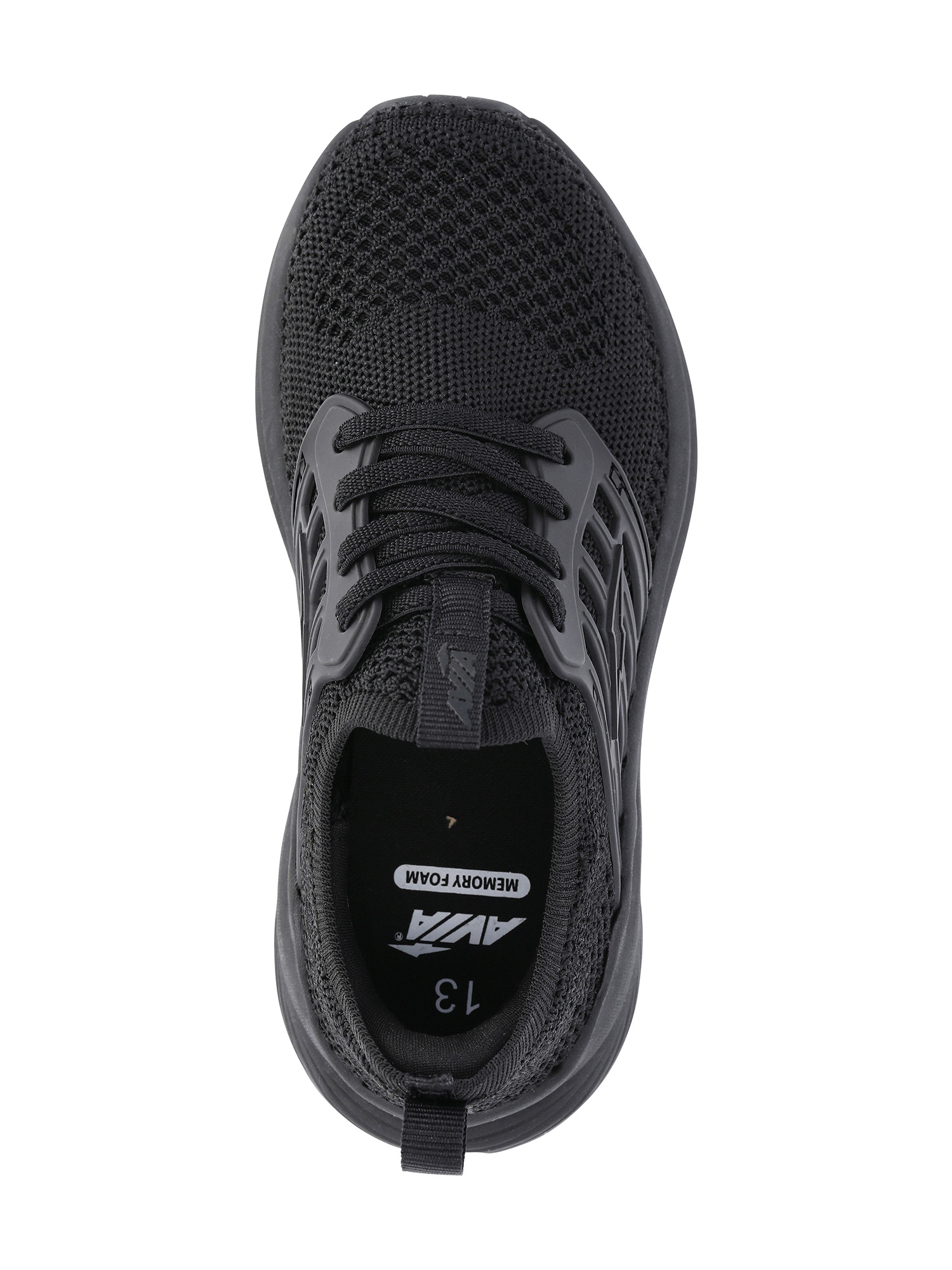 Avia Boys Knit Cage Running Shoes, Black photo 2