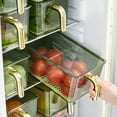 thumbnail image 4 of Refrigerator Storage Box with Handle Sealed Lid Large Capacity Built-in Drainboard Transparent Food-grade Multifunctional Fridge Fruit Vegetable Organizer for Kitchen, 4 of 8