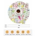 thumbnail image 6 of 15 Inch Round Placemats Set of 6, Happy Easter Non Slip Heat Insulation PP Table Mats, Spring Bunny Eggs Flower Sage Green Plaid Washable Place Mats for Kitchen Dining Party Table Decor, 6 of 7