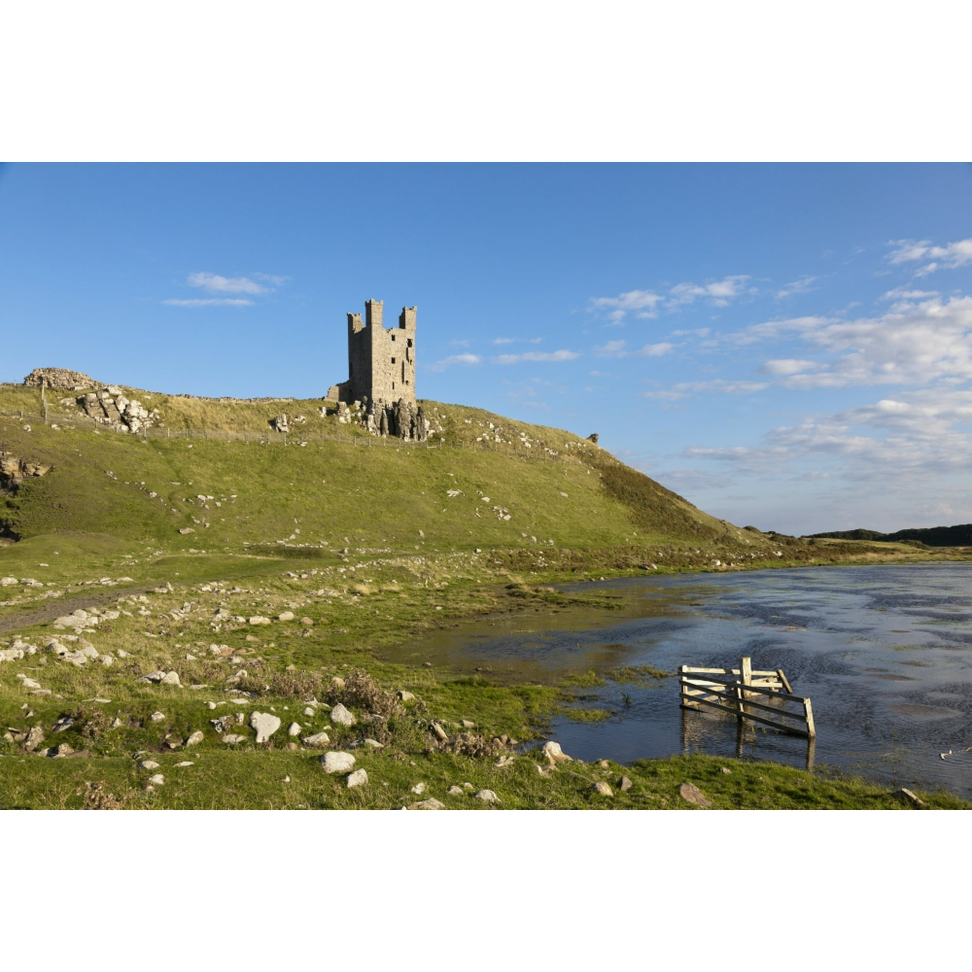 Dunstanburgh Castle Northumberland England Canvas Art - John Short Design Pics (38 x 24)
