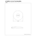 thumbnail image 2 of Kingston Brass K150F7 Shower Scape Standard Mount Shower Arm Flange, Brushed Brass, 2 of 2