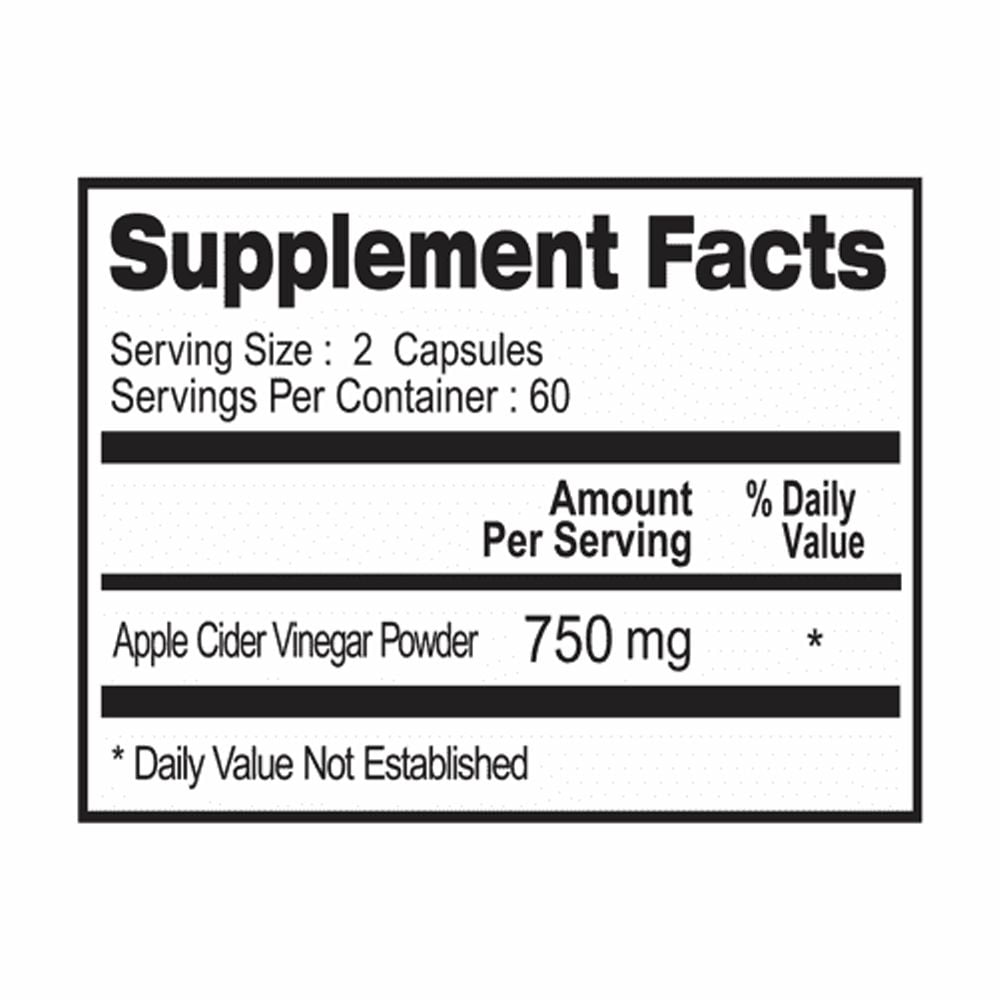(2 pack) Salud Natural Extra Strength Apple Cider Vinegar Dietary Supplement, 750 mg, 120 count