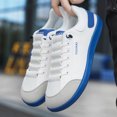 thumbnail image 2 of Men's Canvas Casual Sneakers, Low-Top Lace-Up Comfortable Shoes with Suede Toe Cap, Lightweight Footwear for Everyday Wear, Walking, and Casual Activities, 2 of 10