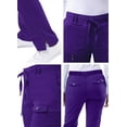 thumbnail image 4 of Adar Pro Scrubs For Women - Skinny Leg Yoga Scrub Pants - P4100P - Grape - L, 4 of 7