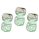 thumbnail image 2 of Paquete de 3 estuches compactos con espejo, minicaja de almacenamiento a prueba de fugas para uso diario Verde, 2 of 9