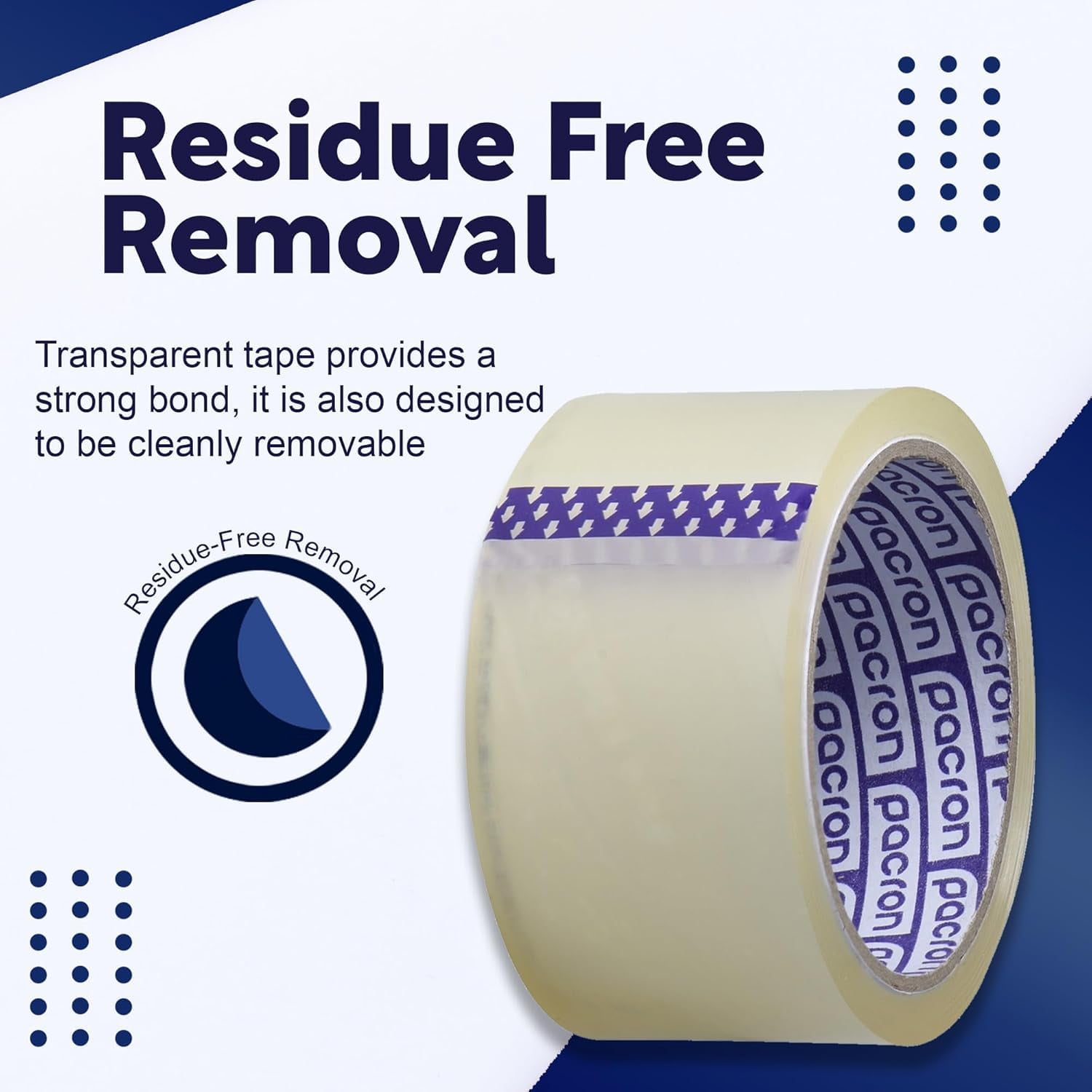 Pacron Clear Packing Tape, 6 Rolls, 1.88 in x 110 Yds Each, 660 Total Yds - Heavy Duty Moving Tape for Packing, Storage & Mailing