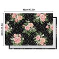 thumbnail image 6 of Pioneer Flower Floral Print Pattern Summer Placemats Table Placemats Set Of 4-Linen Kitchen Washable Placemats Table Mats 12x18 Inch Non-Slip Heat Resistant, 6 of 6
