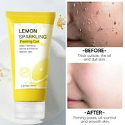 Mooyam Lemon Exfoliating Brightening Gel for Face & Body, Deep Cleansing Moisturizing Scrub, Gentle Exfoliation, Smooth Skin for All Skin Types 3.38 oz